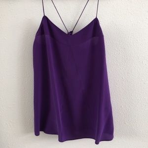 Madewell x Broadway & Broome Purple Silk Top